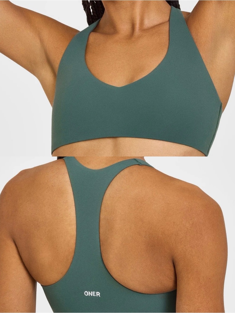 NWT Oner Active SoftMotion™ Bralette with White Logo in Iced Green S